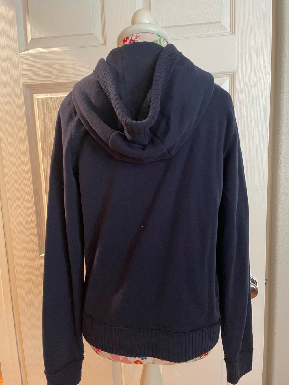 Abercrombie & Fitch Navy Zip Hoodie with Front Logo NWT - Picture 2 of 3